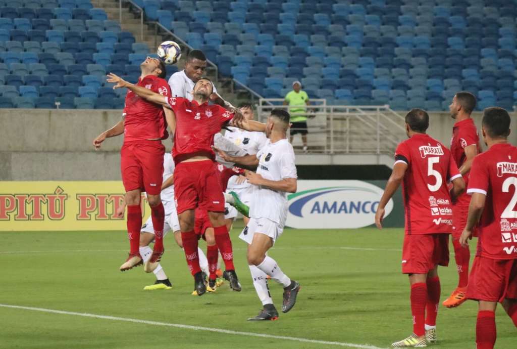 O ABC saiu atrás, mas conseguiu a virada sobre o Sergipe na estreia da Copa do Nordeste (Foto: Andrei Torres/ABC FC)