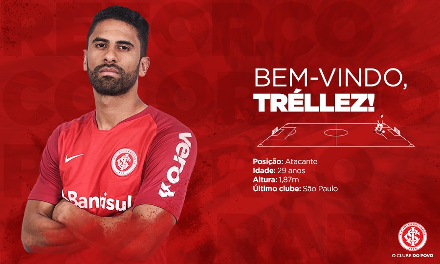 Inter anuncia contratação do atacante por empréstimo junto ao São Paulo