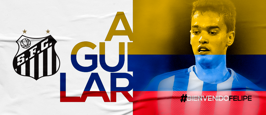 Paulistão: Aguilar é oficializado pelo Santos e assina contrato de quatro anos