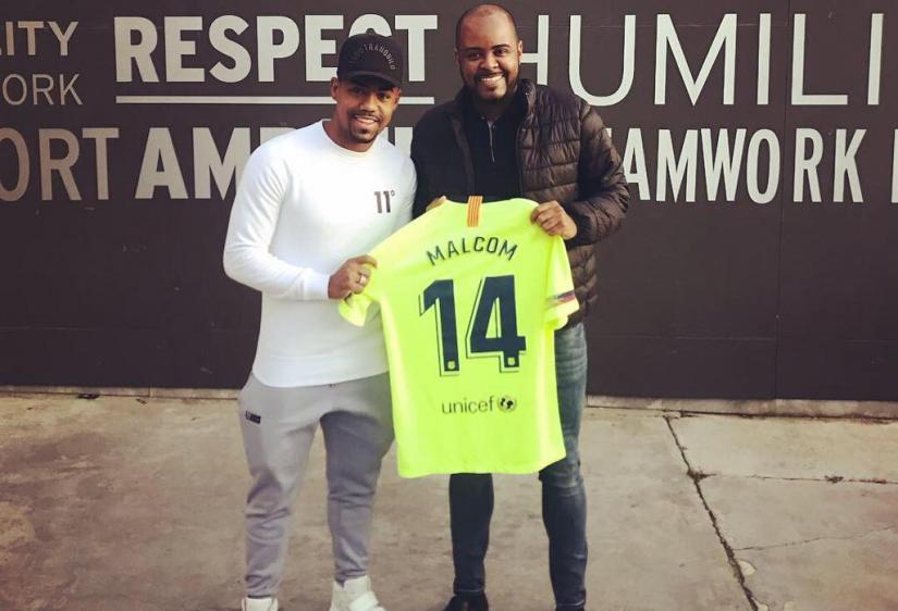 Malcon e Helber Richard durante a apresentação do fisioterapeuta na Espanha - Acervo particular de Helber Richard