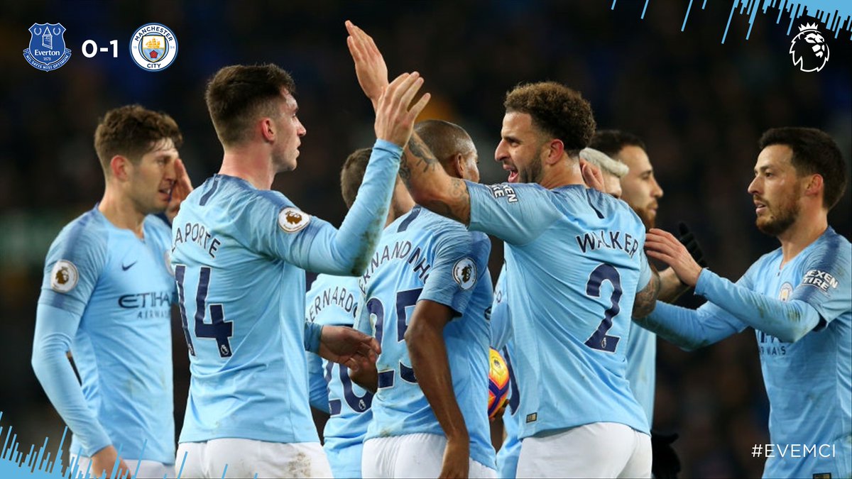 INGLÊS: Gabriel Jesus marca, Manchester City bate Everton e assume a liderança