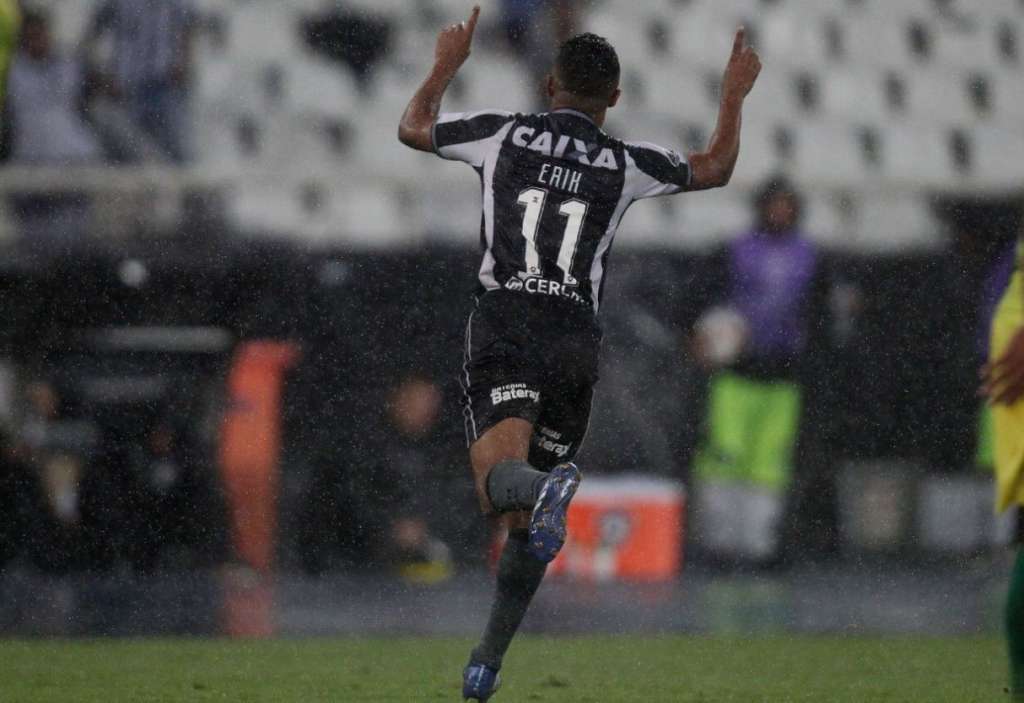 O atacante Erik marcou o gol da vitória botafoguense aos 48 minutos do segundo tempo