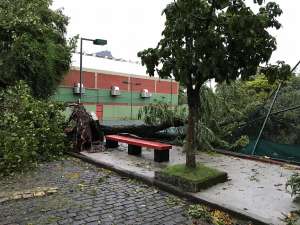 Temporal causa estragos na sede do Flamengo e alaga quadra central do Rio Open