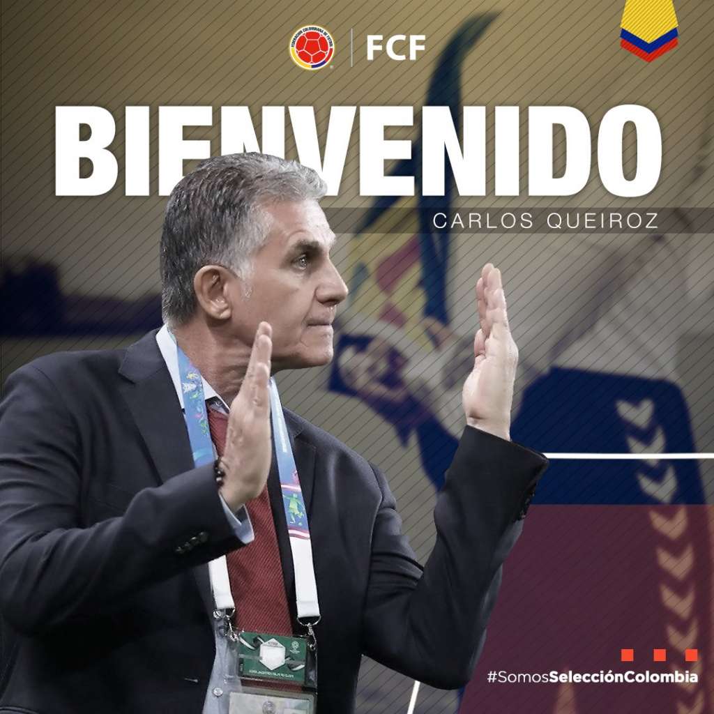 Carlos Queiroz foi confirmado na Colômbia