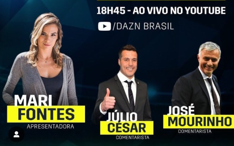 José Mourinho será comentarista em jogos da Copa Sul-Americana no DAZN