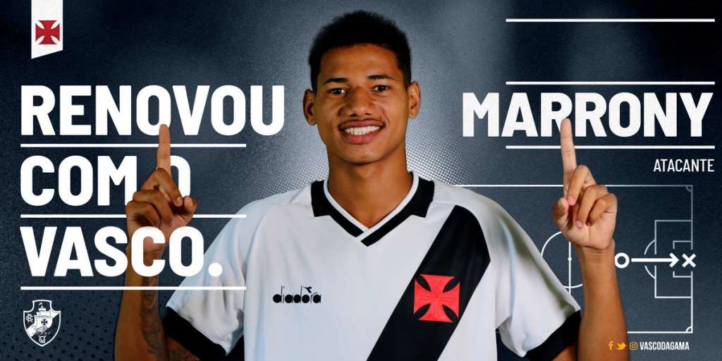 Destaque na temporada, Marrony renova contrato com o Vasco até 2023