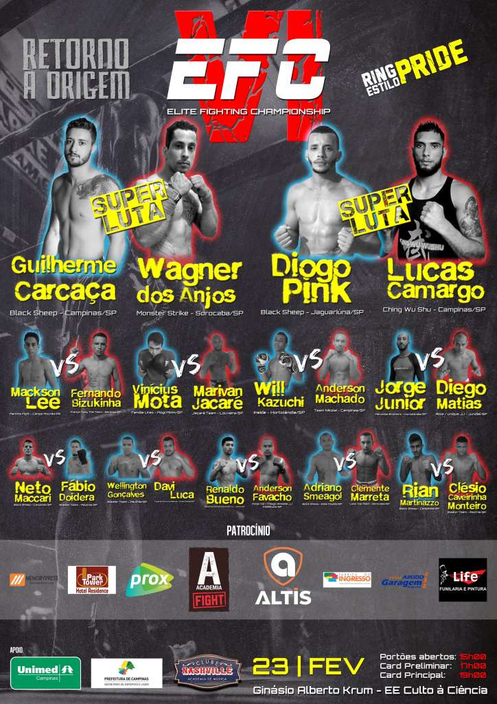 Elite Fighting Championship agita Campinas e todo Interior de São Paulo