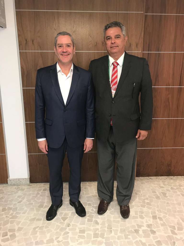 Presidente da Fenapaf, Felipe Augusto Leite, com o futuro presidente da CBF, Rogério Caboclo - Foto :Fenapaf  