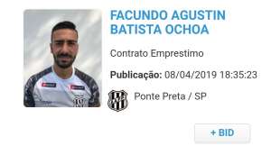 Ponte Preta regulariza uruguaio para Série B e ex-gerente é favorito para voltar