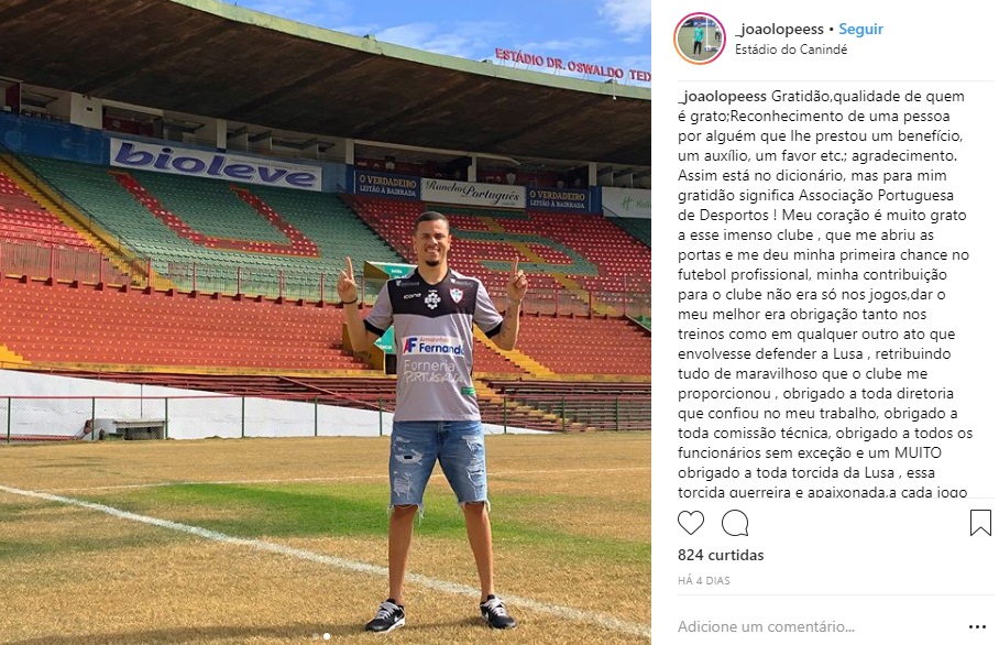 Copa Paulista: Goleiro do Santa Clara-POR revela que não retorna à Portuguesa