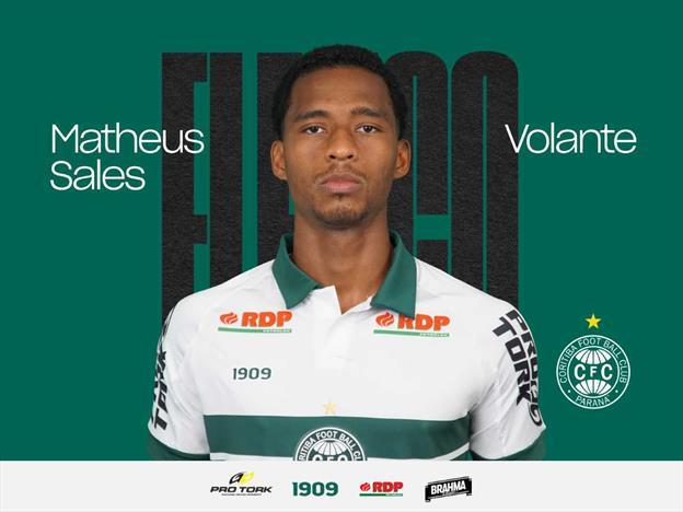 Série B: Coritiba acerta com Matheus Sales, do Palmeiras, por empréstimo