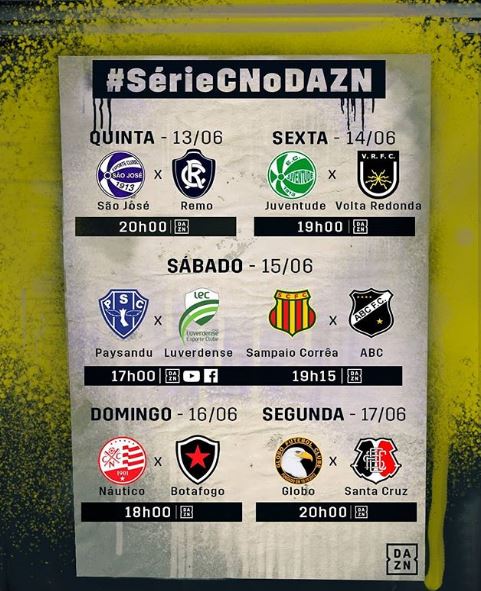 Brasileirão Série C: Próximos jogos, horário das partidas e como assistir  no DAZN