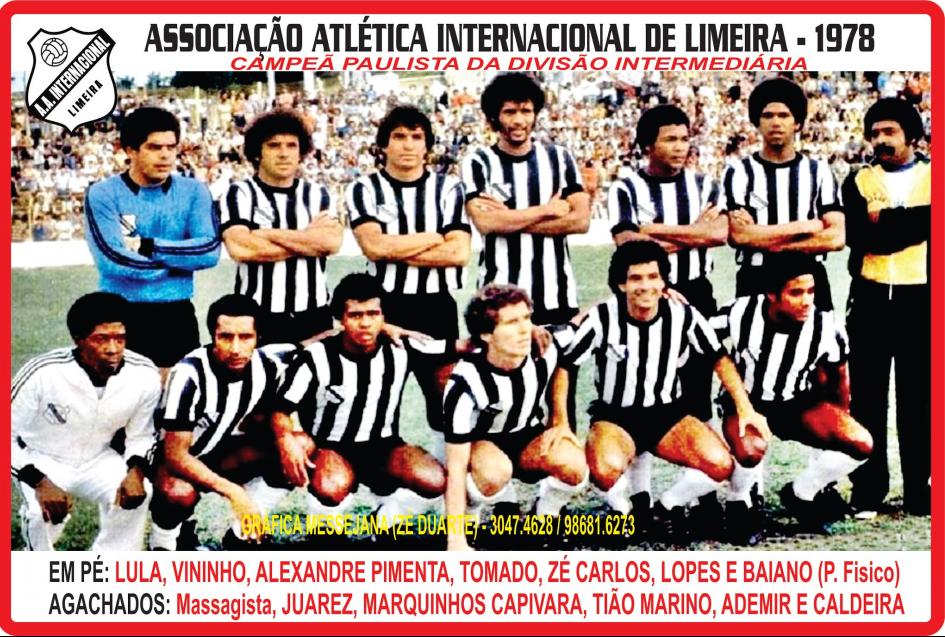 Lula vestiu a camisa da Internacional de Limeira na década de 70