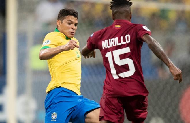 Thiago Silva fez um bom jogo nesta terça - Lucas Figueiredo/CBF