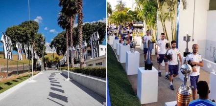 Atlético-MG recebe seleção com varal de camisas; Cruzeiro responde com troféus