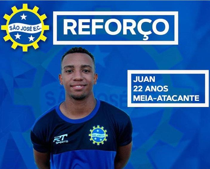 Juan chega para reforçar o setor ofensivo do São José