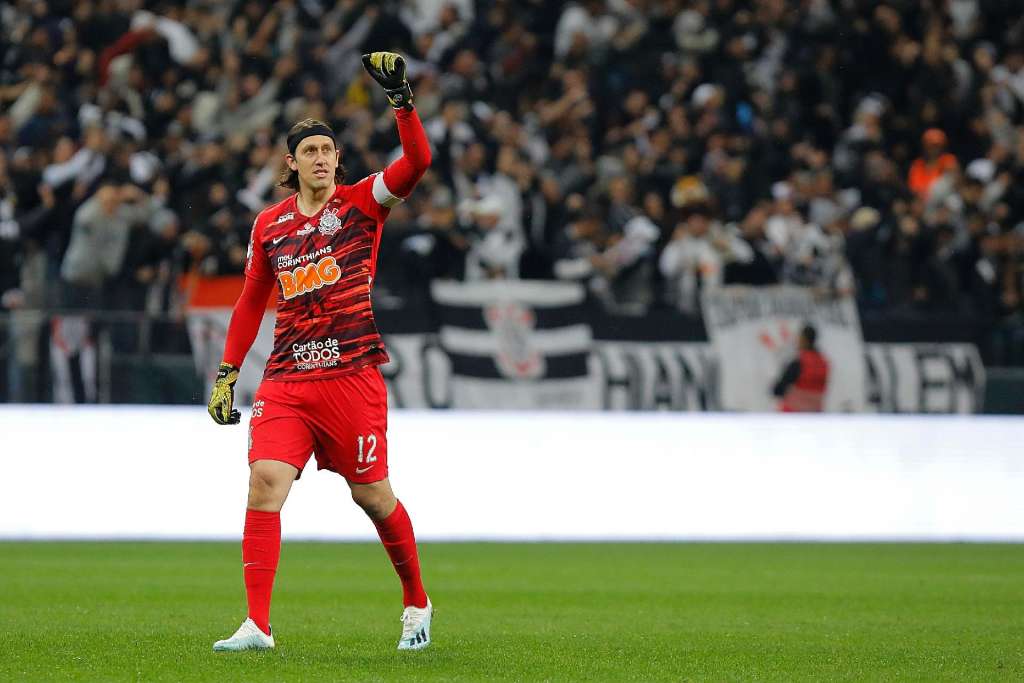 Responsável pelo empate no dérbi, Cássio fez defesa sensacional no último lance do jogo - Daniel Augusto Júnior / Ag. Corinthians