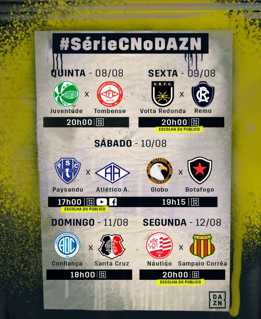 DAZN transmite cinco jogos da Série C entre sexta e segunda; saiba como assistir! 2 0002050407080 img