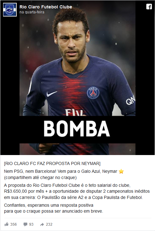 Nem Real, nem Barça: Neymar recebe proposta ‘tentadora’ de time da Copa Paulista