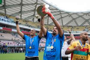 Série D: Goleiro artilheiro do Brusque, Zé Carlos comemora gol em cobrança do título