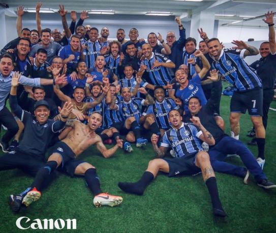 Grêmio festejou muito a classificação