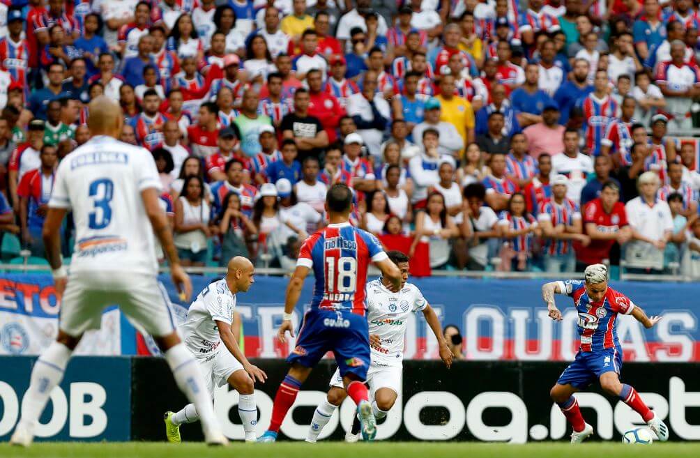 O Bahia sofreu para conseguir vencer o CSA na Arena Fonte Nova (Foto: Felipe Oliveira/EC Bahia)