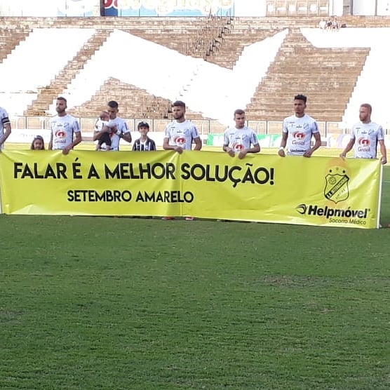 Inter divulgação a campanha Setembro Amarelo, que busca conscientizar a população sobre a prevenção de suicídio. 