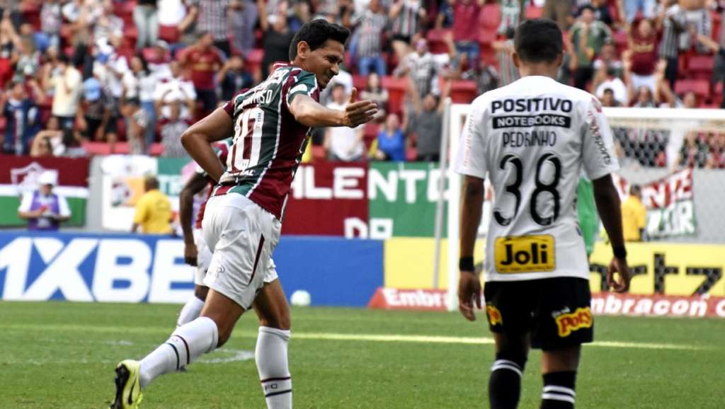 Paulo Henrique Ganso comemora o gol que deu a vitória ao Fluminense (Foto: Mailson Santana/Fluminense)