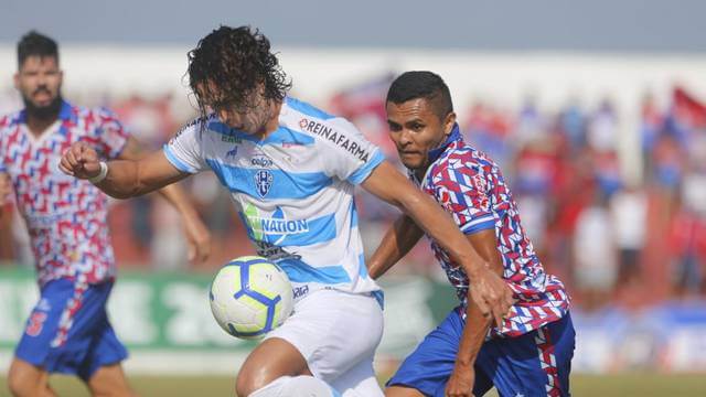 O atacante Nicolas marcou o gol que deu o empate ao Paysandu sobre o Bragantino (Foto: Tarso Sarraf/Colaborativo)