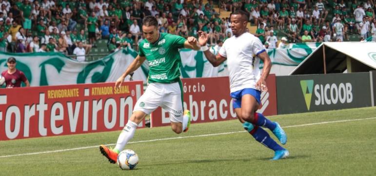 Guarani deixou o Z4 da Série B com a vitória sobre o Paraná (Foto: David Oliveira/GFC)