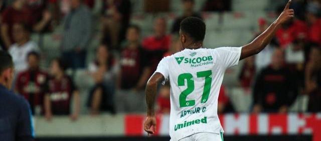 Chapecoense abriu o placar. Foto: Márcio Cunha