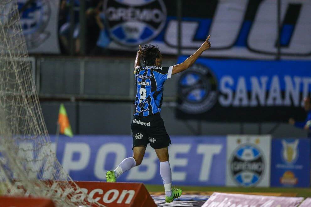 Recuperado de lesão, “Geromito” comemora volta com gol em vitória do Grêmio