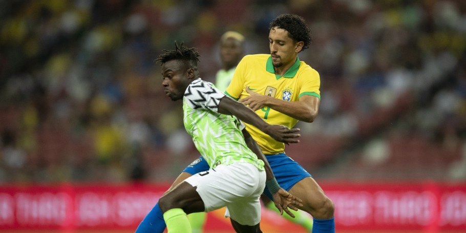 Zagueiro Marquinhos reconhece atuação ruim da seleção brasileira em Cingapura