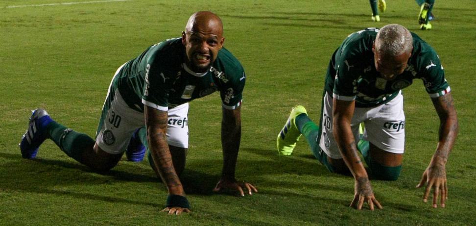 Felipe Melo também estufou as redes. (Foto: Cesar Greco / Palmeiras)