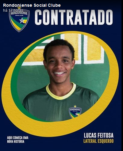 Rondoniense SC contrata mais um jogador vindo do RJ para o estadual de 2020