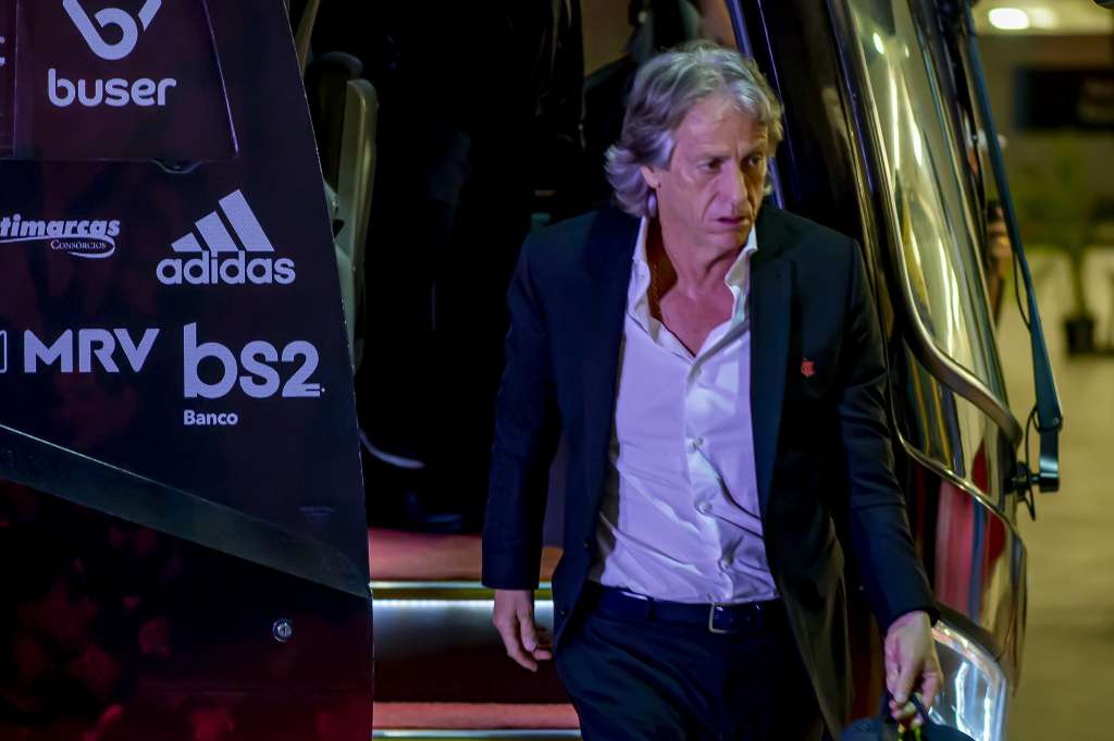 Jorge Jesus não pensa em poupar diante do Grêmio - Marcelo Cortes / CR Flamengo