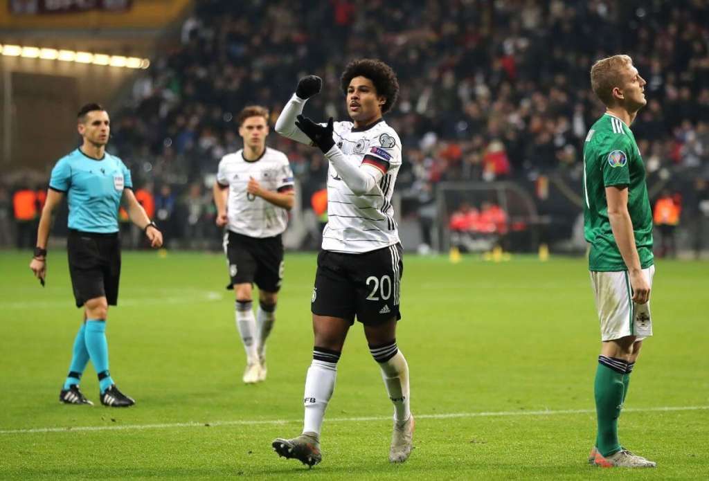 O atacante Gnabry foi o grande destaque na goleada da Alemanha