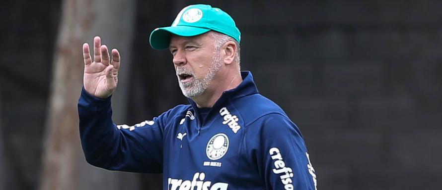 Mano de olho na base. (Foto: Cesar Greco / Palmeiras)