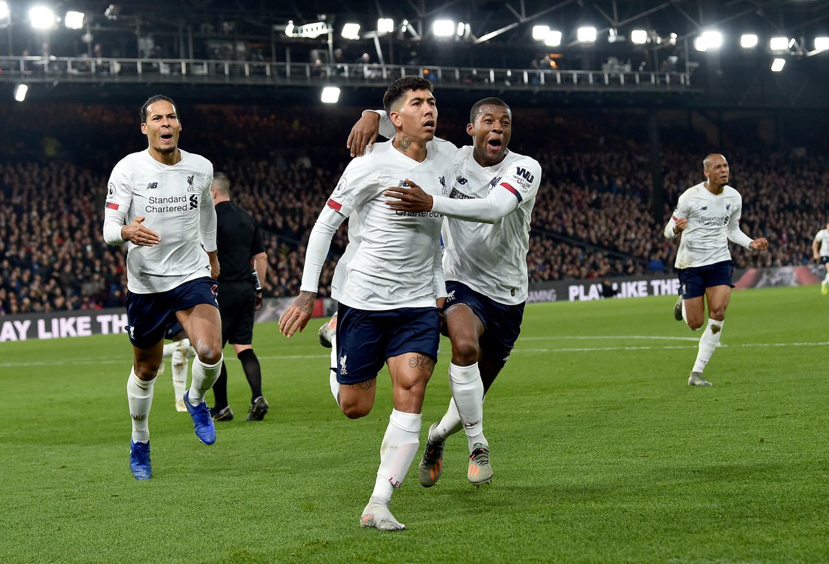 INGLÊS: Firmino marca no fim e Liverpool vence o Crystal Palace; Arsenal só empata