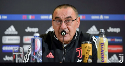 Sarri nega problemas com Cristiano Ronaldo na Juventus: ‘A relação é boa’