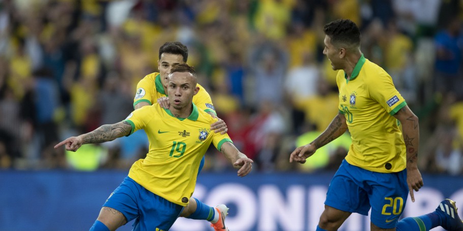 Everton Cebolinha roubou a cena na Copa América. (Foto: Lucas Figueiredo / CBF)