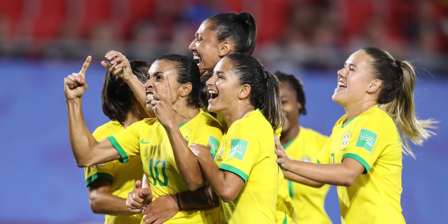 Marta marcou gol histórico contra a Itália. (Foto: Assessoria / CBF)