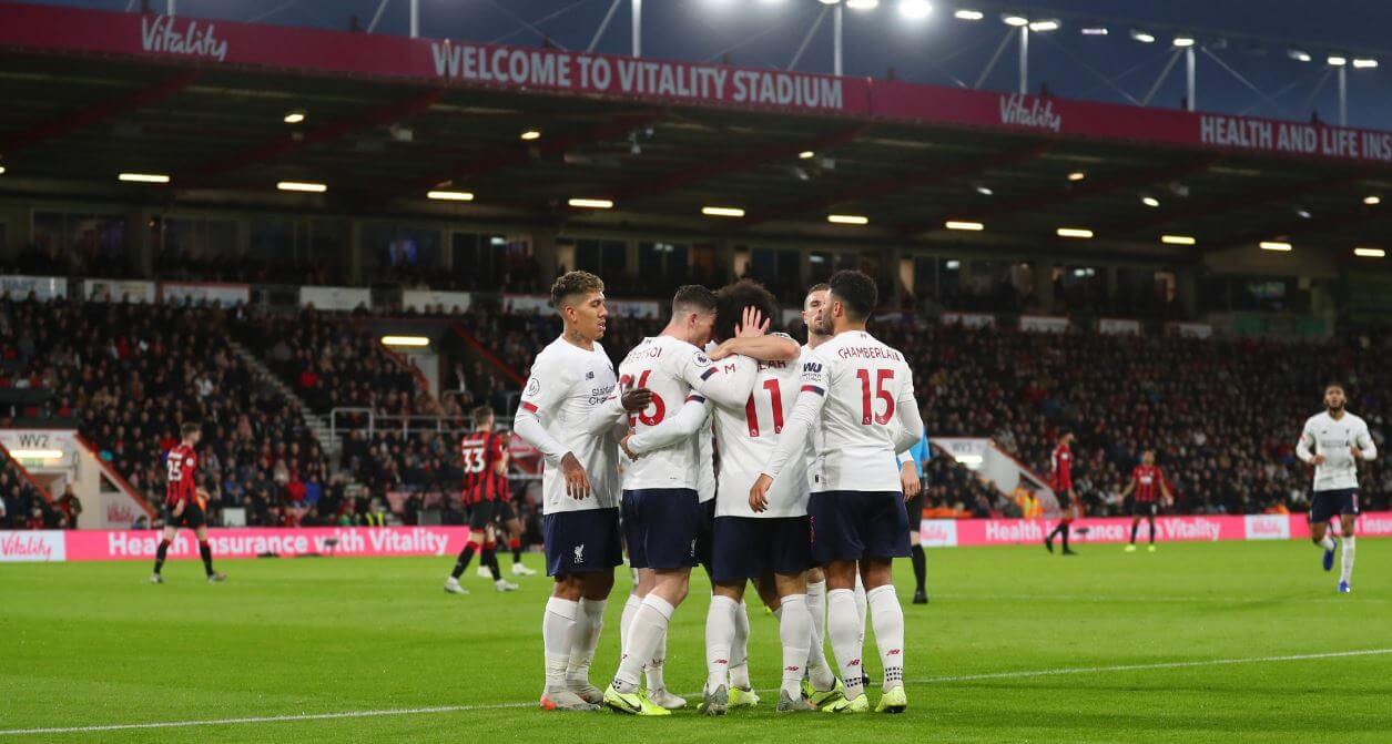 INGLÊS: Com time misto, Liverpool vence Bournemouth e segue disparado na ponta