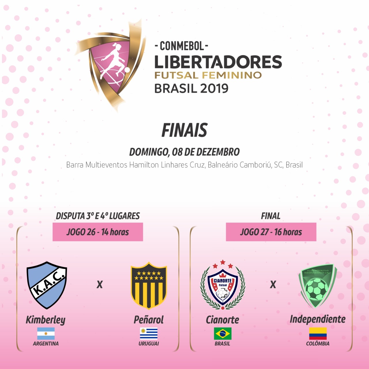 Representando o Brasil, Cianorte disputa final da Libertadores de Futsal Feminino