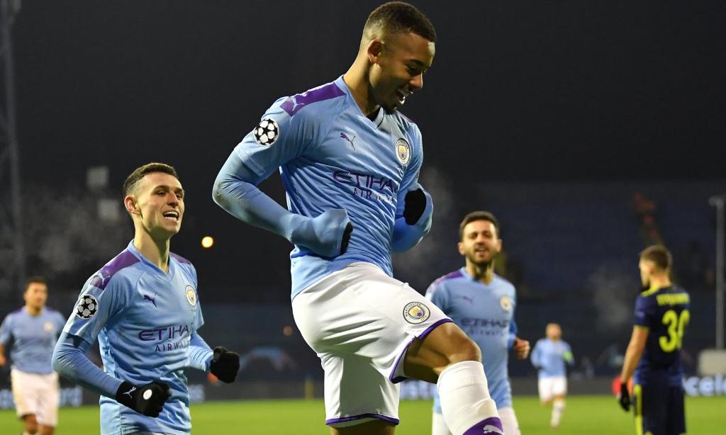 LIGA DOS CAMPEÕES: Gabriel Jesus faz 3 e City goleia; Atalanta surpreende e se classifica