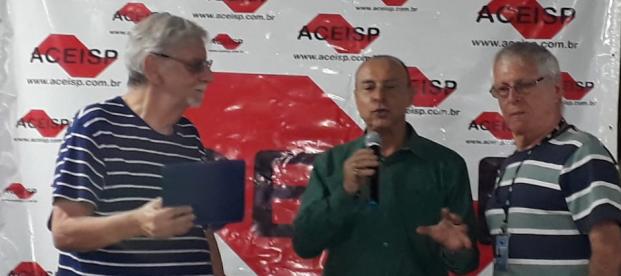 Sérgio Carvalho, à esquerda, Artur Eugênio e Wagner Ferreira (Acec)