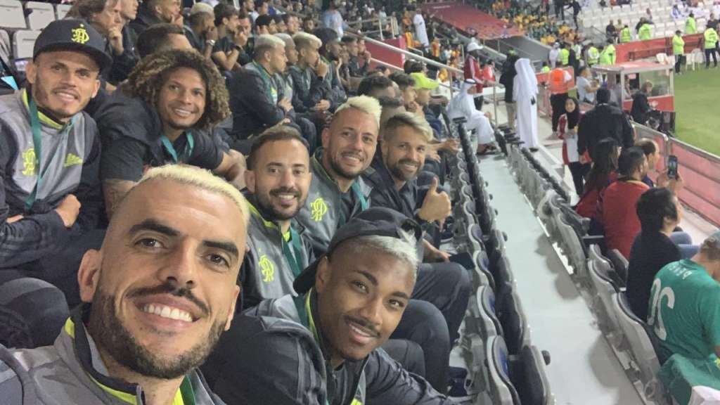 Jogadores do Flamengo foram conferir o próximo adversário