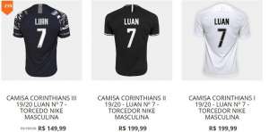 Lojas furam Corinthians e revelam número da camisa do novo reforço