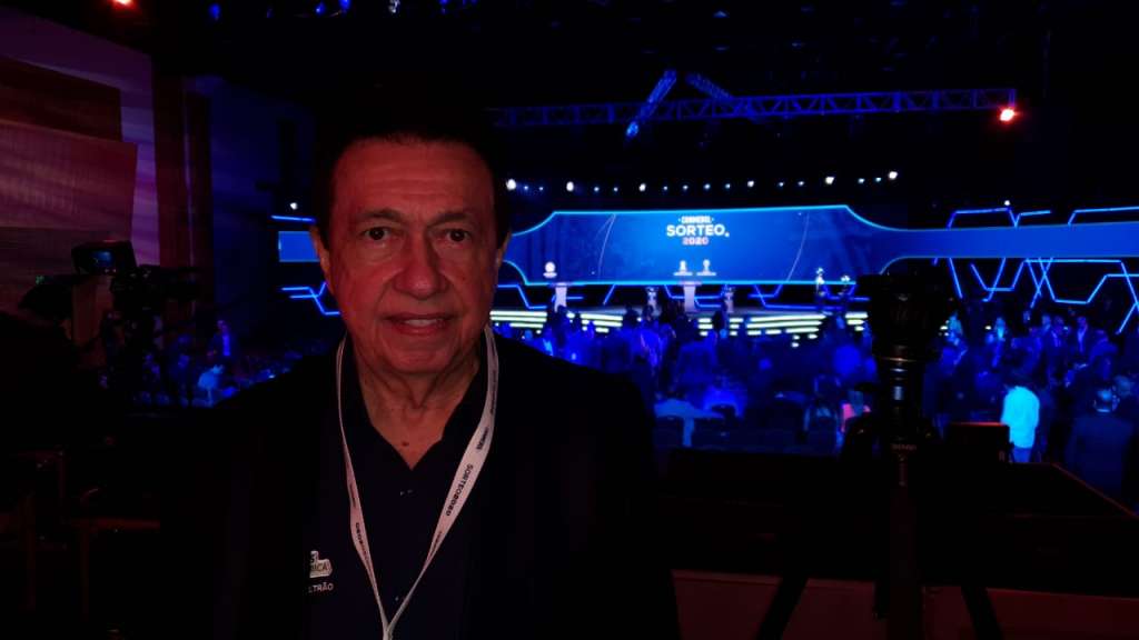 Presença do presidente da ABRACE, Kleiber Beltrão, no sorteio da Conmebol