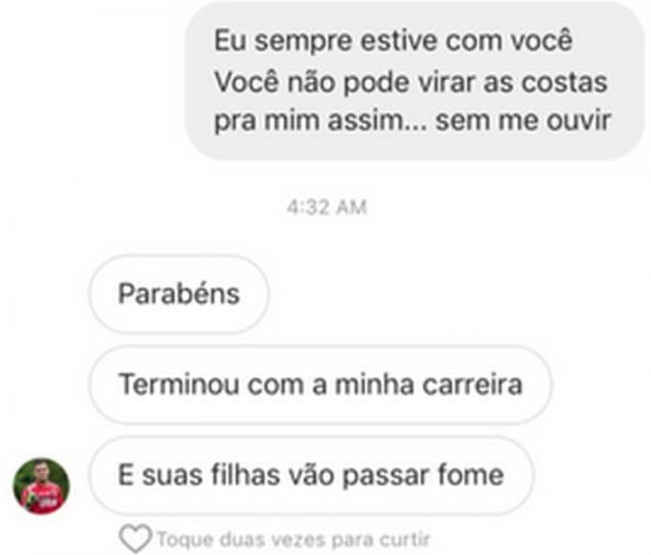 Suposta conversa com Jean. (Foto: Reprodução)